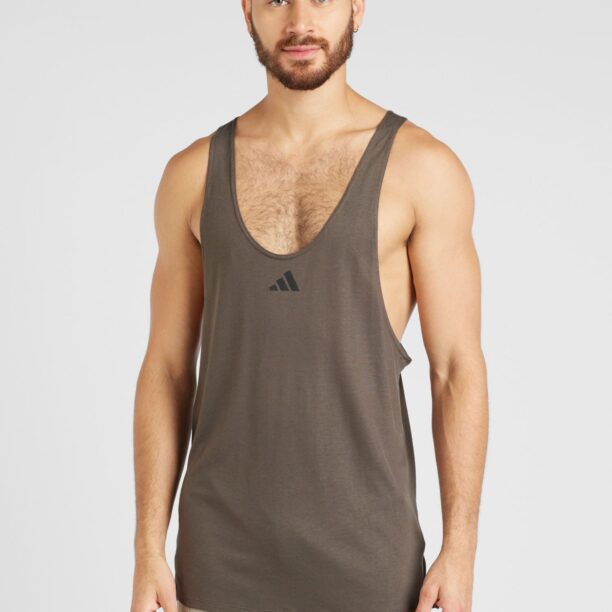 ADIDAS PERFORMANCE Tricou funcțional 'WORKOUT STRINGER'  maro deschis / negru preţ