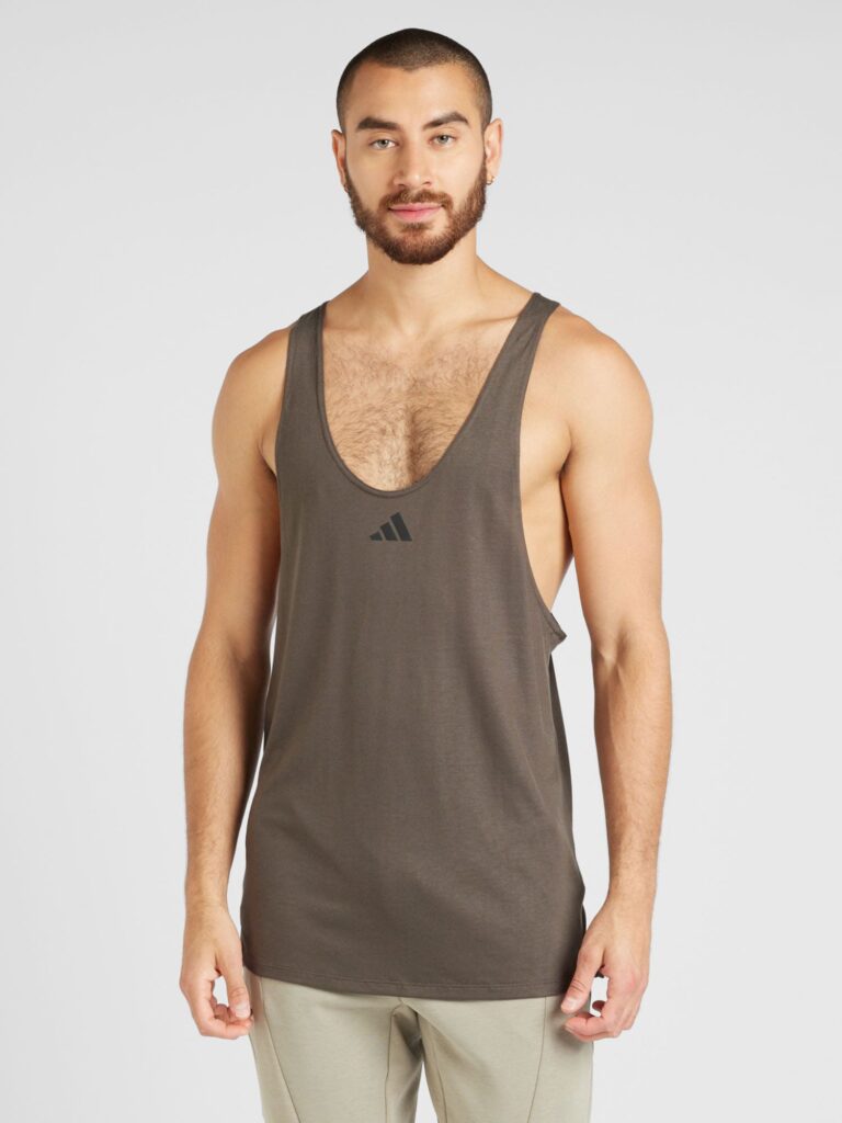 ADIDAS PERFORMANCE Tricou funcțional 'WORKOUT STRINGER'  maro deschis / negru preţ