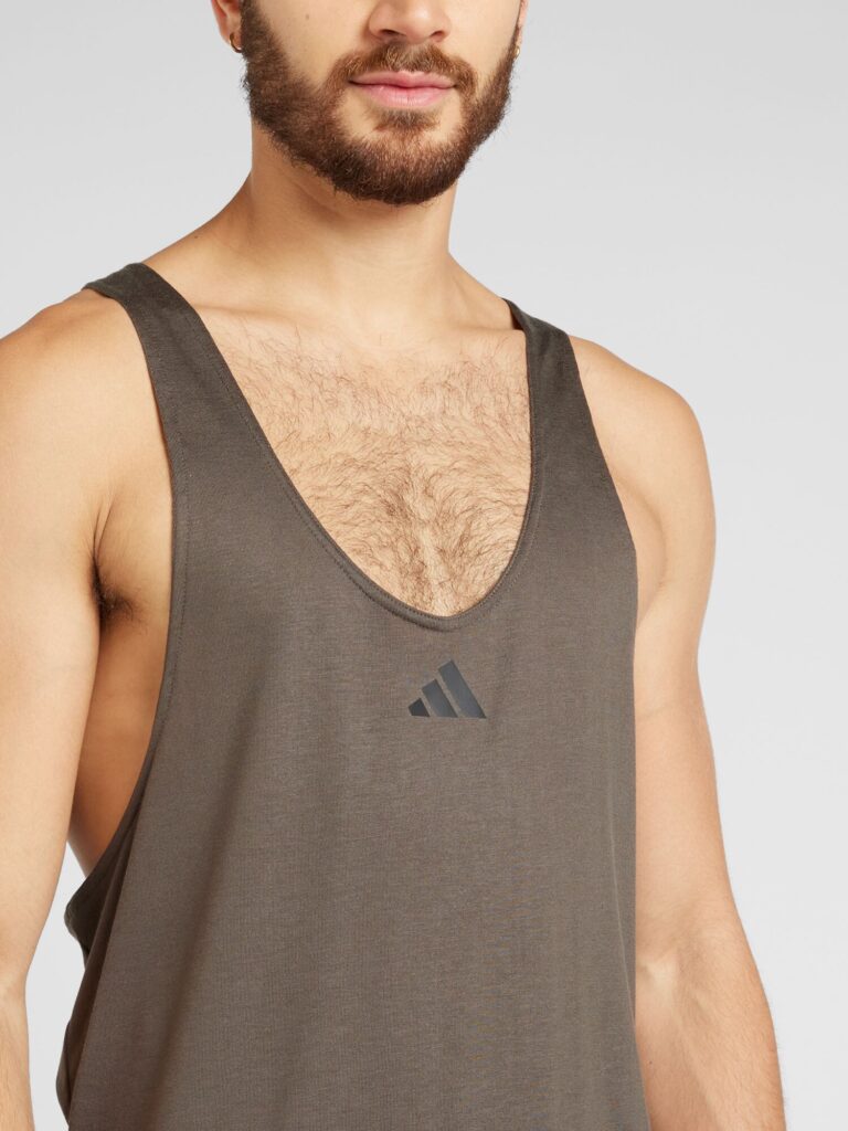 Preţ ADIDAS PERFORMANCE Tricou funcțional 'WORKOUT STRINGER'  maro deschis / negru