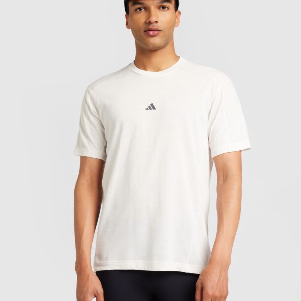 ADIDAS PERFORMANCE Tricou funcțional  bej deschis / negru / alb preţ