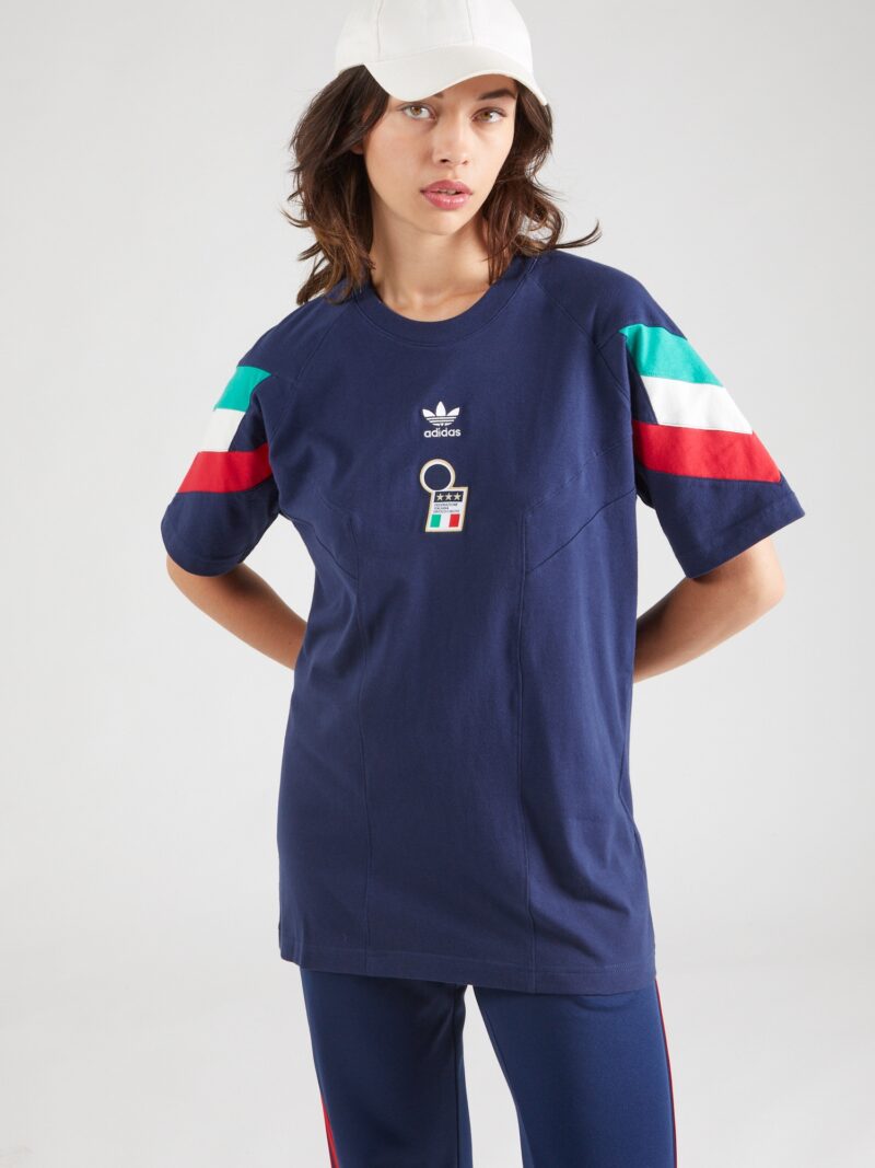 ADIDAS PERFORMANCE Tricou funcțional  cyan / albastru închis / roșu / alb