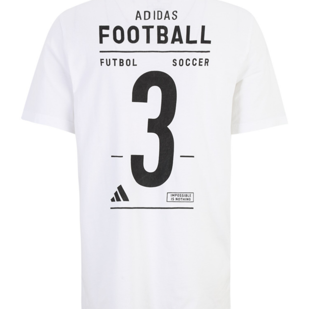 ADIDAS PERFORMANCE Tricou funcțional  negru / alb