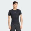 ADIDAS PERFORMANCE Tricou  negru / alb