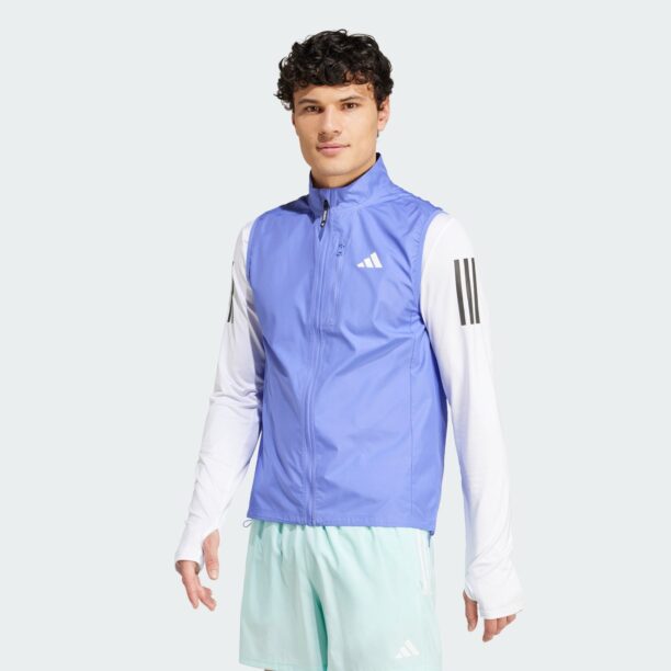 ADIDAS PERFORMANCE Vestă sport 'Own the Run'  albastru deschis / alb