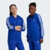 ADIDAS SPORTSWEAR Bluză cu fermoar sport 'Essentials'  albastru / alb