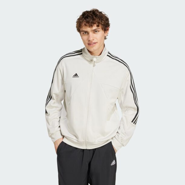 ADIDAS SPORTSWEAR Bluză cu fermoar sport 'Tiro'  crem / negru