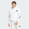 ADIDAS SPORTSWEAR Bluză cu fermoar sport 'Z.N.E.'  negru / alb