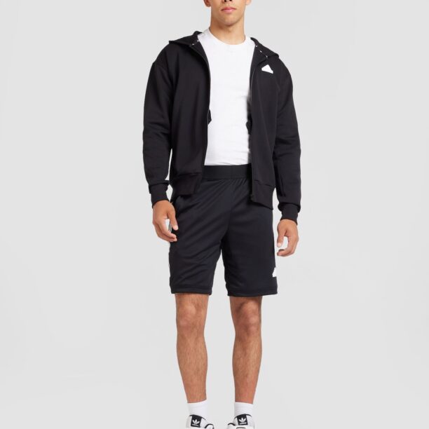 Cumpăra ADIDAS SPORTSWEAR Bluză cu fermoar sport  negru