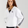 ADIDAS SPORTSWEAR Bluză cu fermoar sport  negru / alb