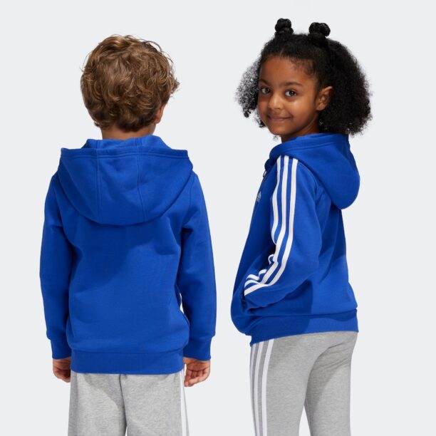 ADIDAS SPORTSWEAR Bluză cu fermoar sport  safir / alb preţ