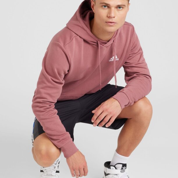 Cumpăra ADIDAS SPORTSWEAR Hanorac sport 'Essentials'  roșu deschis / alb