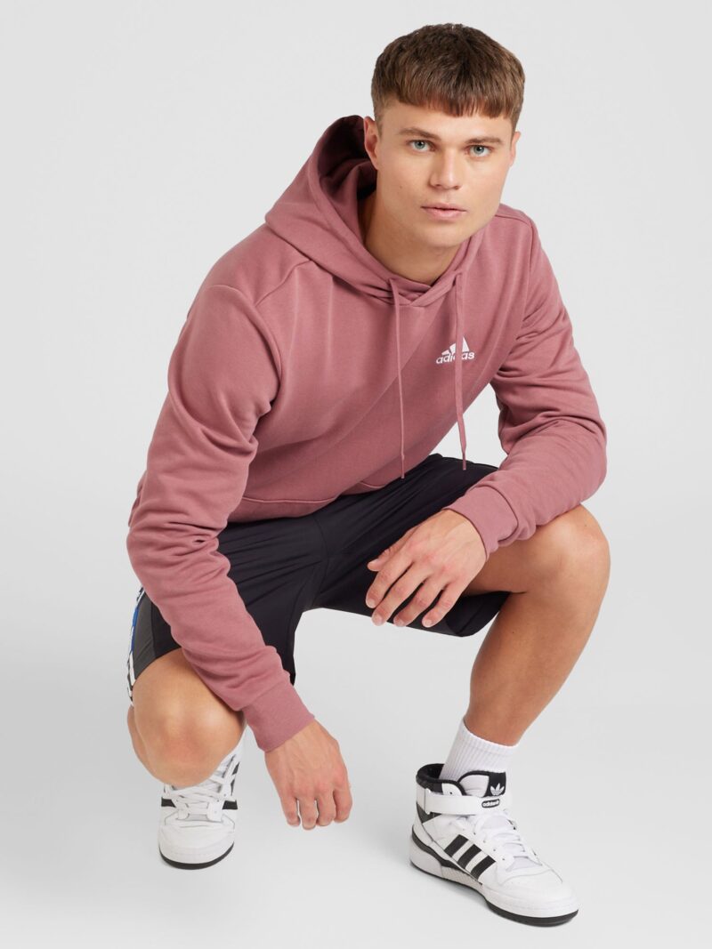 Cumpăra ADIDAS SPORTSWEAR Hanorac sport 'Essentials'  roșu deschis / alb