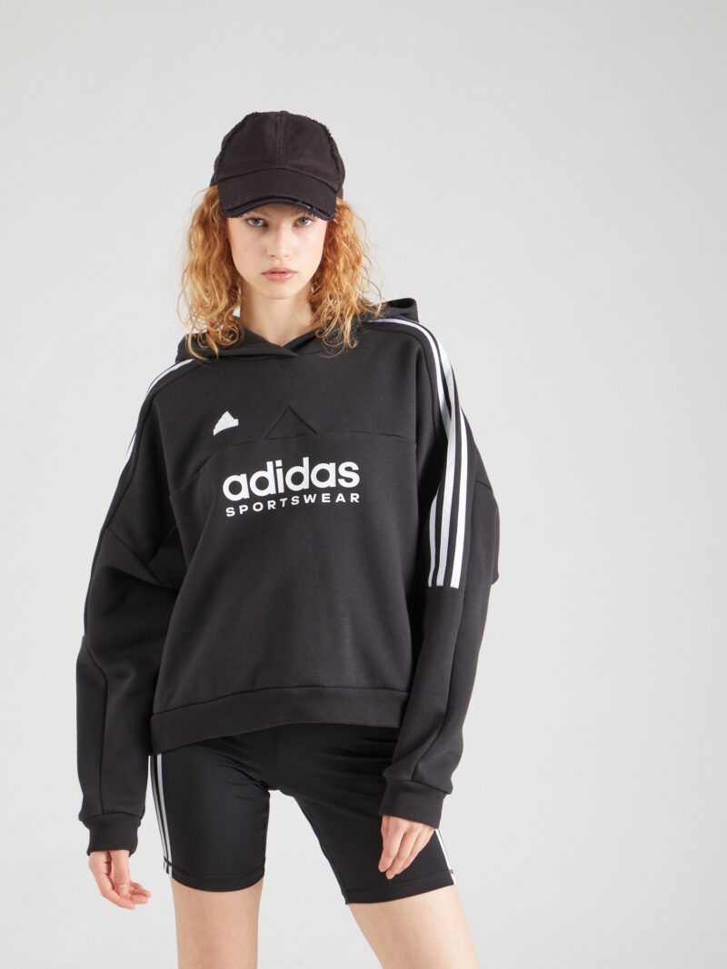 ADIDAS SPORTSWEAR Hanorac sport 'TIRO'  negru / alb