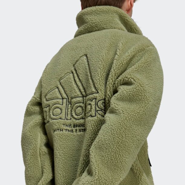 ADIDAS SPORTSWEAR Jachetă  fleece funcțională  kaki / negru / alb