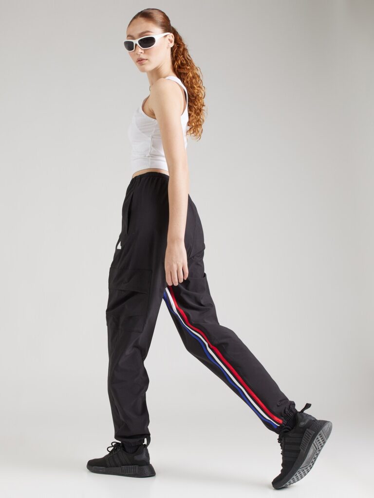 Cumpăra ADIDAS SPORTSWEAR Pantaloni sport 'EXPRESS'  albastru închis / roșu / negru / alb