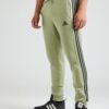 ADIDAS SPORTSWEAR Pantaloni sport 'Essential'  verde / negru