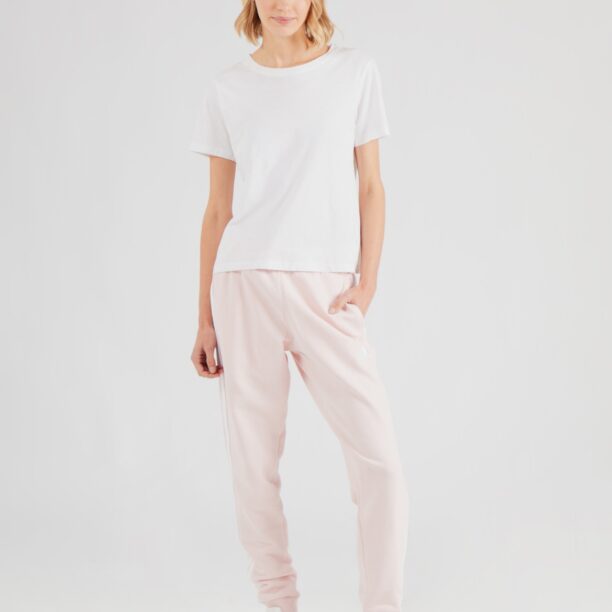 Cumpăra ADIDAS SPORTSWEAR Pantaloni sport 'Essentials'  roz pastel / alb