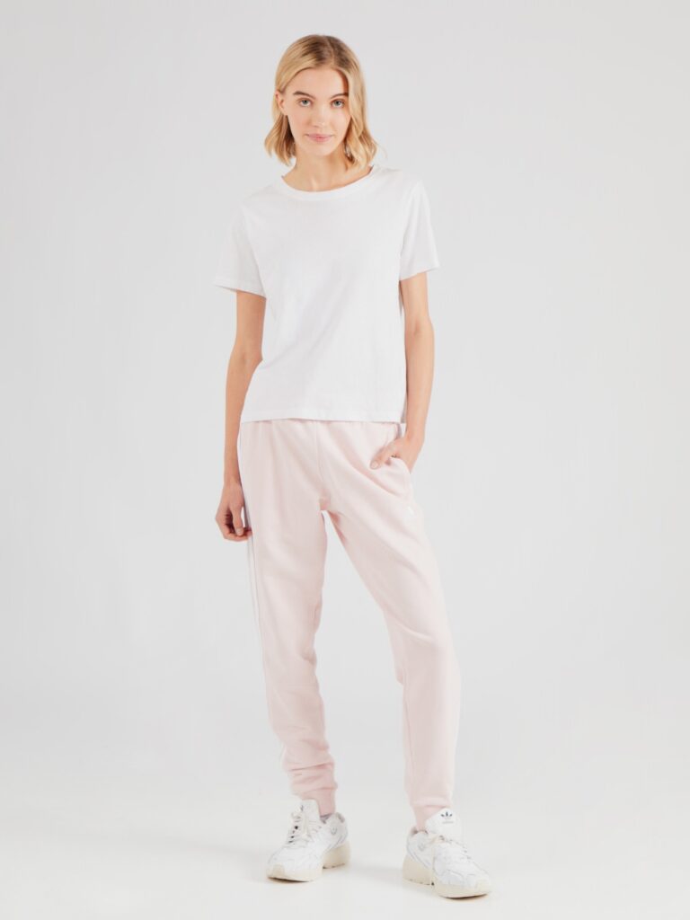 Cumpăra ADIDAS SPORTSWEAR Pantaloni sport 'Essentials'  roz pastel / alb