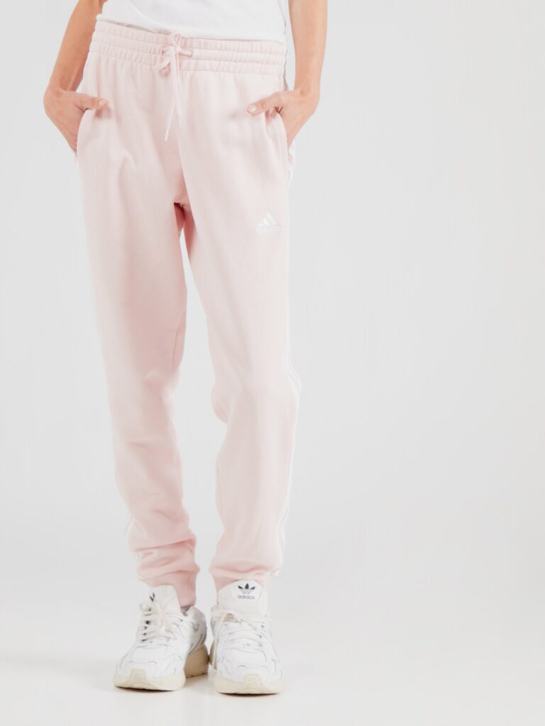 ADIDAS SPORTSWEAR Pantaloni sport 'Essentials'  roz pastel / alb