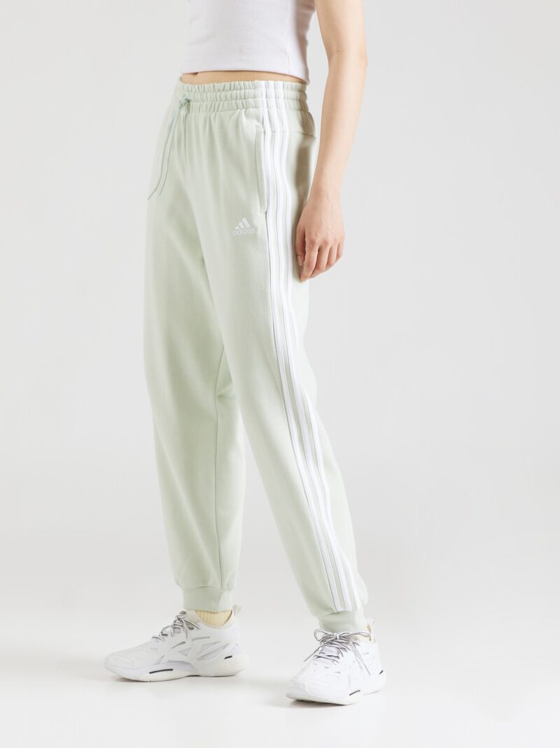 ADIDAS SPORTSWEAR Pantaloni sport 'Essentials'  verde mentă / alb