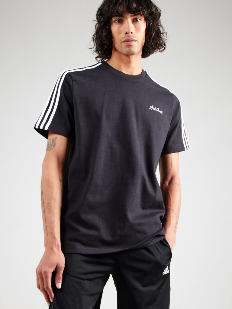 ADIDAS SPORTSWEAR Tricou 'GALLERY'  negru / alb