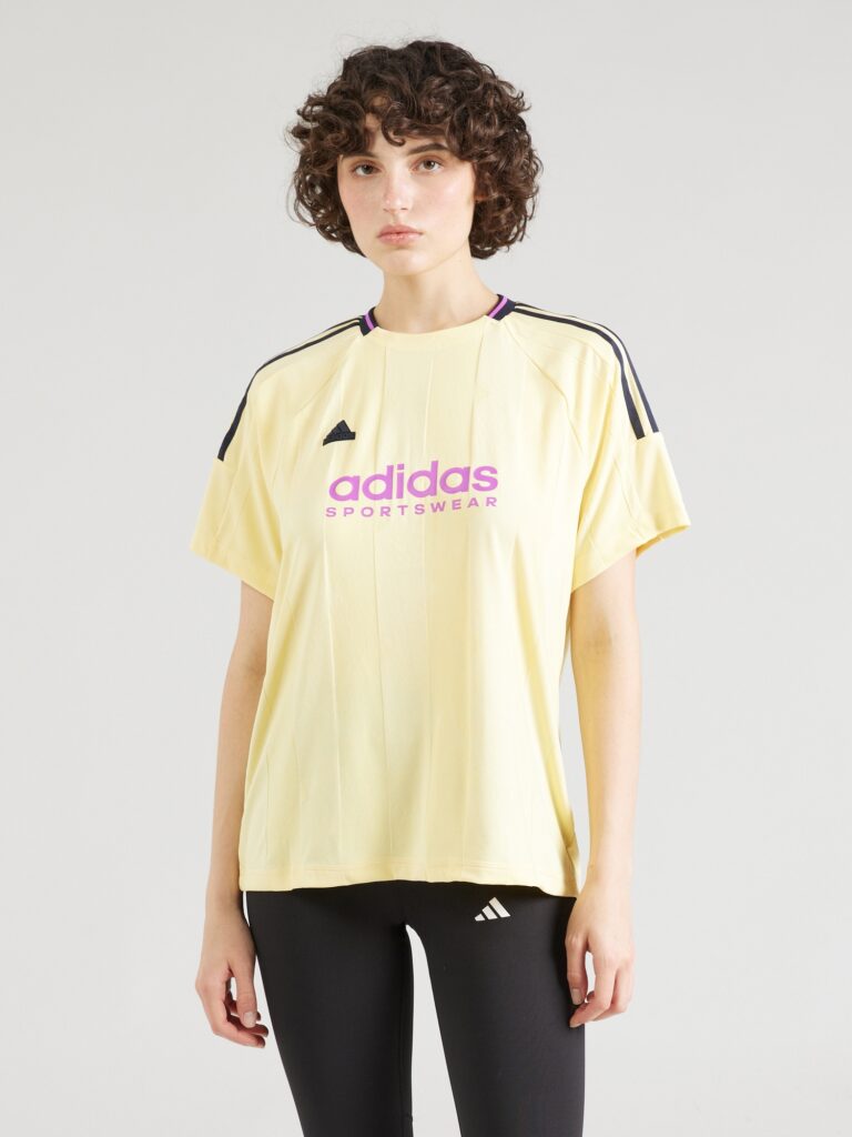 ADIDAS SPORTSWEAR Tricou funcțional 'TIRO Q3'  galben deschis / ciclam / negru