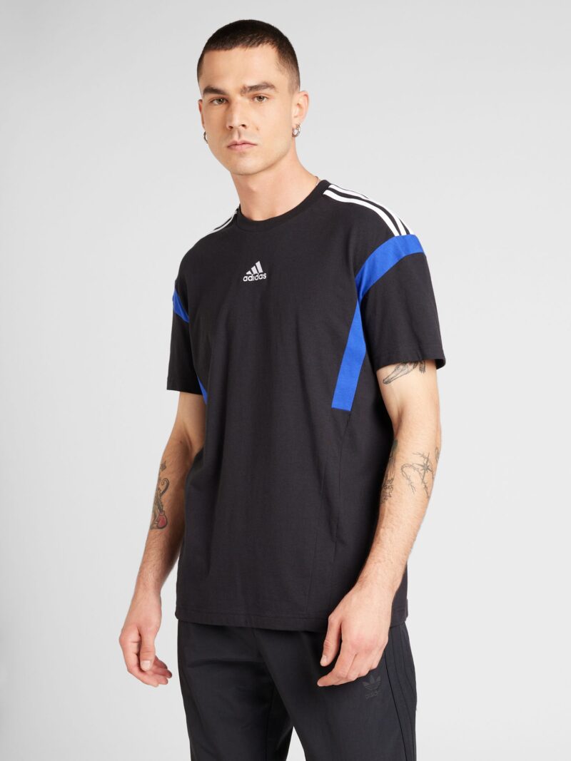 ADIDAS SPORTSWEAR Tricou funcțional  albastru / negru / alb preţ