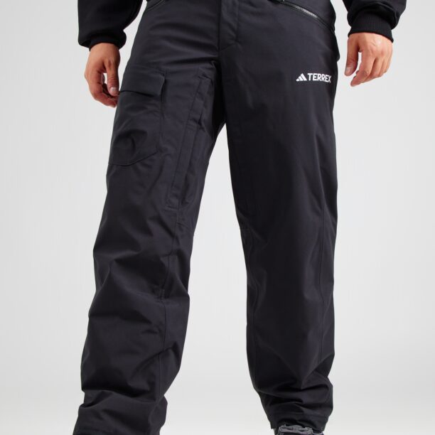 ADIDAS TERREX Pantaloni sport 'Xperior 2L'  negru / alb