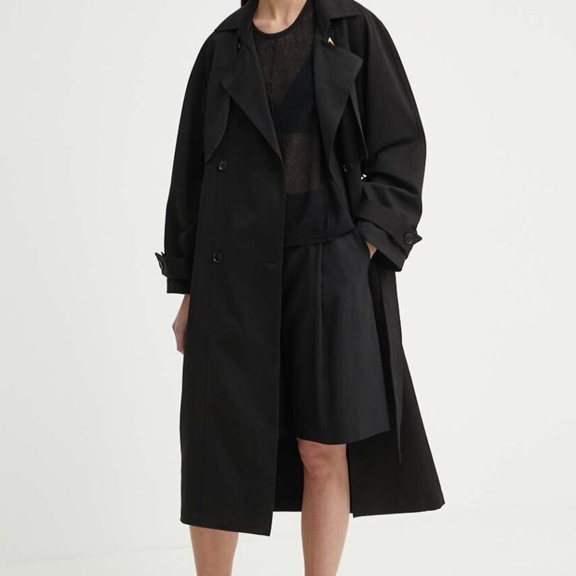 AERON trenci din bumbac PIPPA culoarea negru