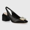 AGL pantofi de piele Angie Sb Crystal culoarea negru