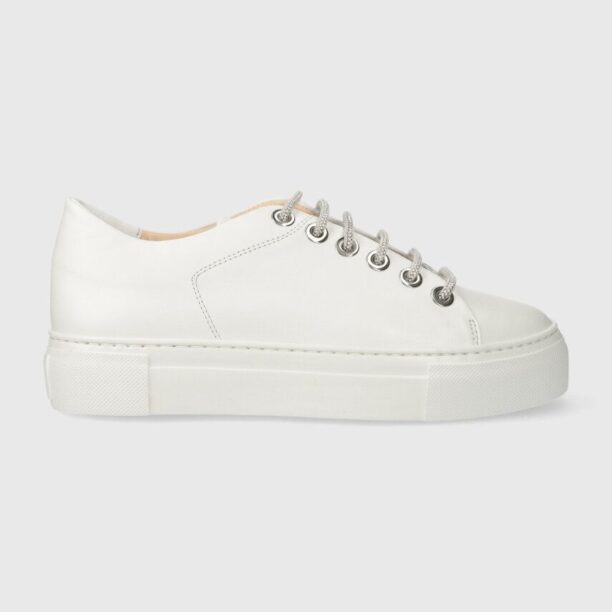 AGL sneakers din piele CRYSTAL culoarea alb