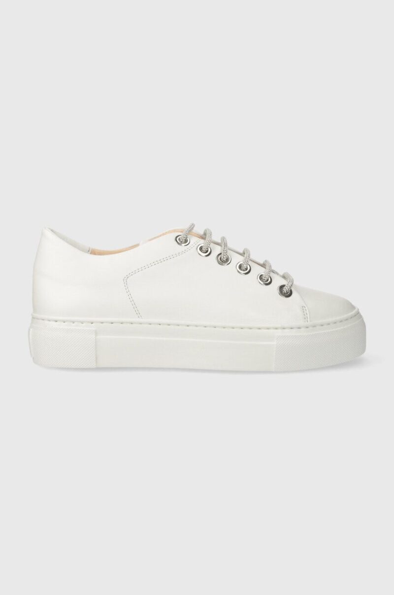 AGL sneakers din piele CRYSTAL culoarea alb