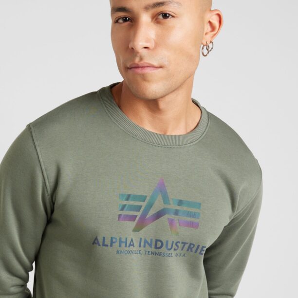 ALPHA INDUSTRIES Bluză de molton  albastru / oliv / lila