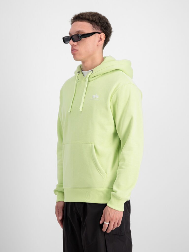 Original ALPHA INDUSTRIES Bluză de molton  galben pastel / verde limetă / roșu