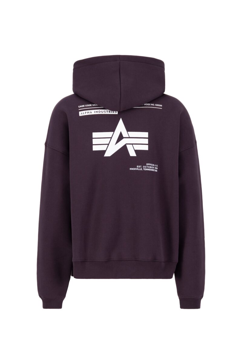 ALPHA INDUSTRIES Bluză de molton  mov prună / alb