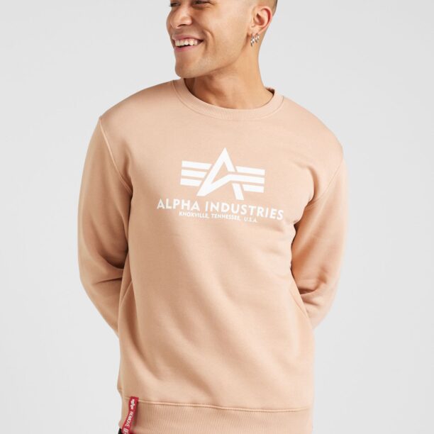 Cumpăra ALPHA INDUSTRIES Bluză de molton  portocaliu piersică / alb