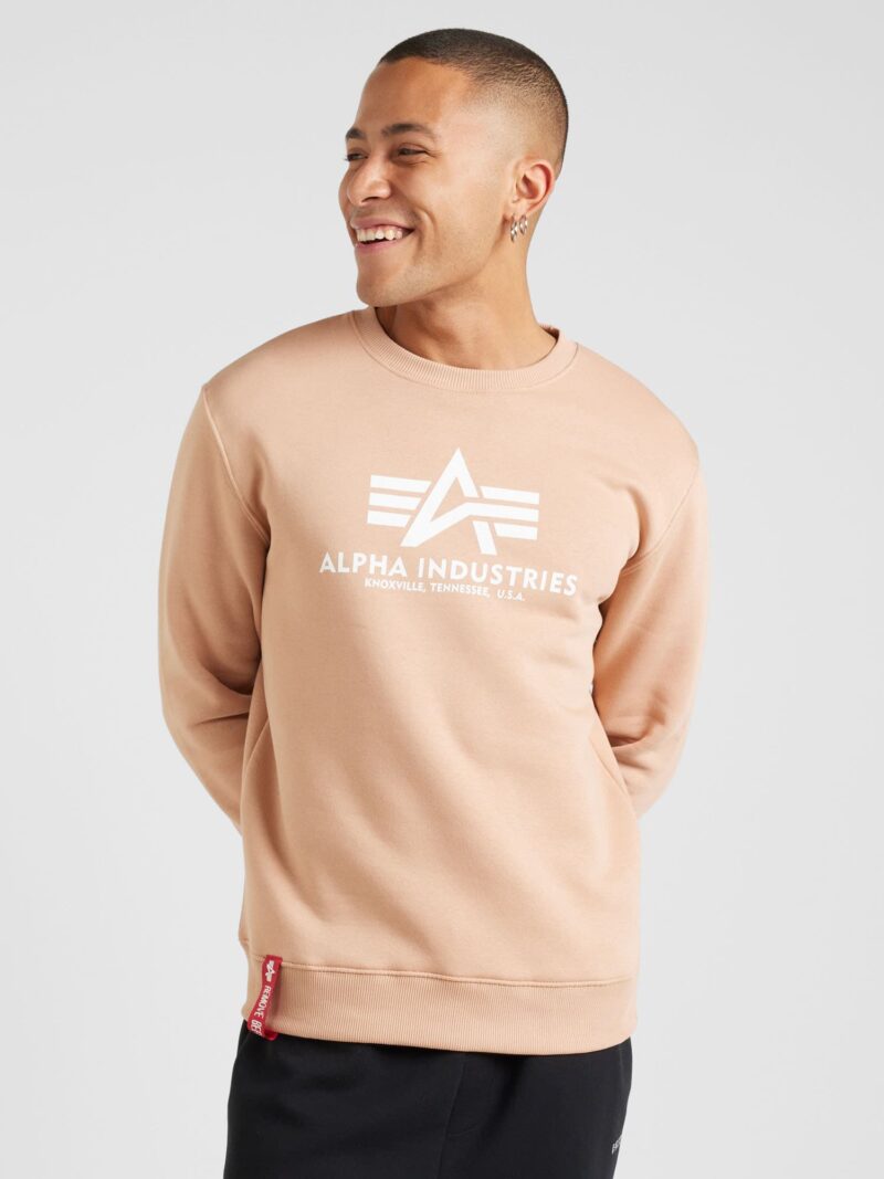 Cumpăra ALPHA INDUSTRIES Bluză de molton  portocaliu piersică / alb