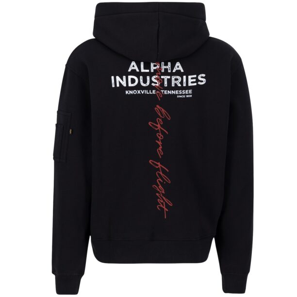 ALPHA INDUSTRIES Bluză de molton  roșu / negru / alb