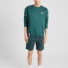 ALPHA INDUSTRIES Bluză de molton  verde închis / portocaliu