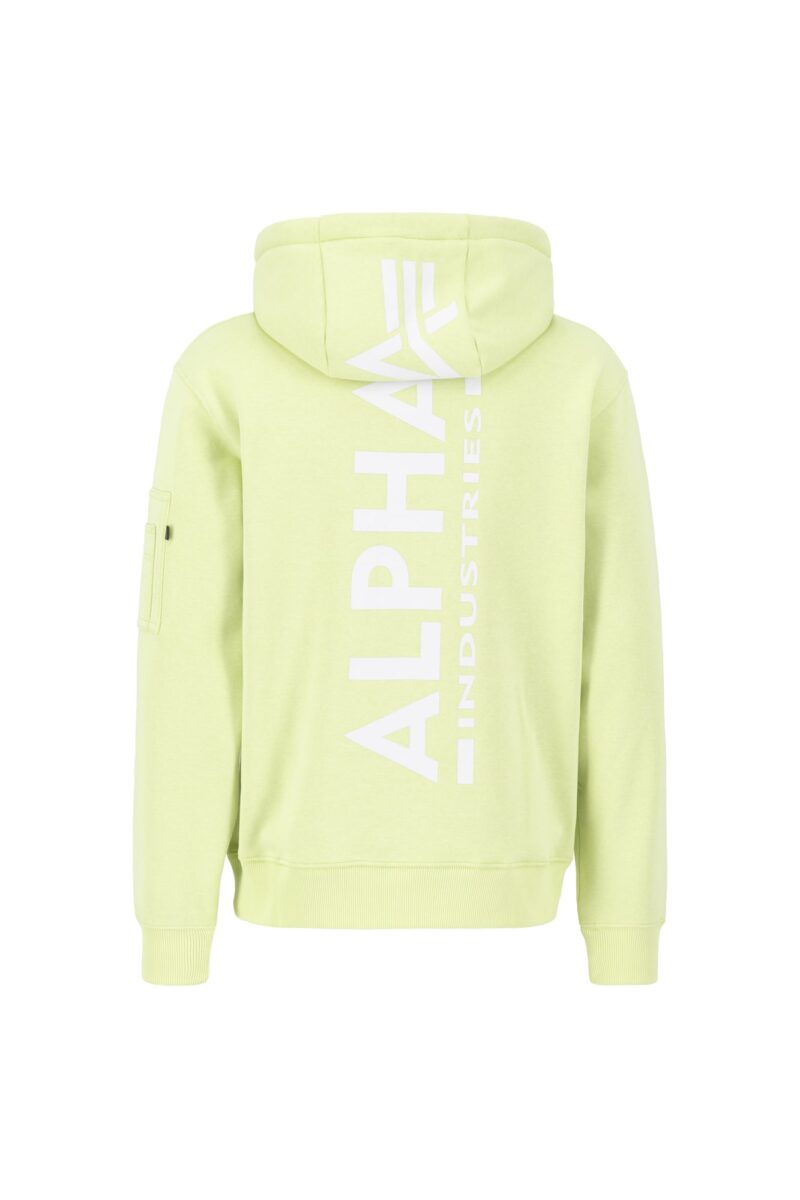 ALPHA INDUSTRIES Bluză de molton  verde limetă / roșu / alb