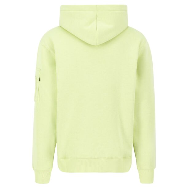 ALPHA INDUSTRIES Bluză de molton  verde limetă / sângeriu / alb