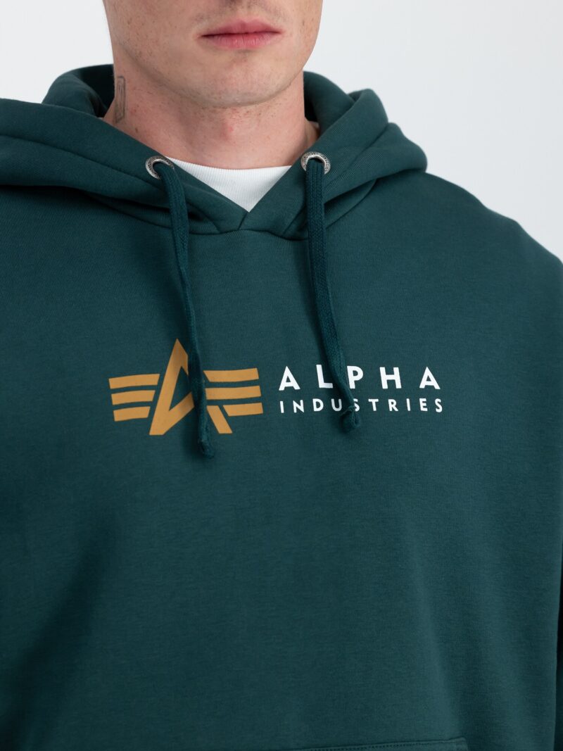 Cumpăra ALPHA INDUSTRIES Bluză de molton  verde / portocaliu / alb