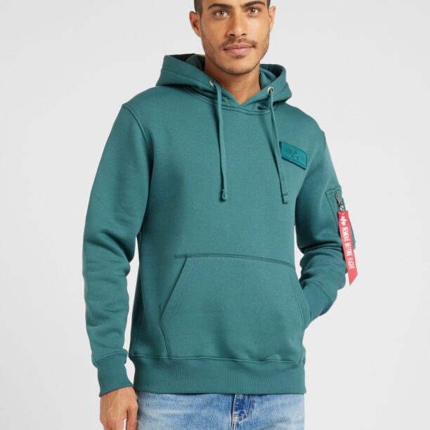 ALPHA INDUSTRIES Bluză de molton  verde smarald