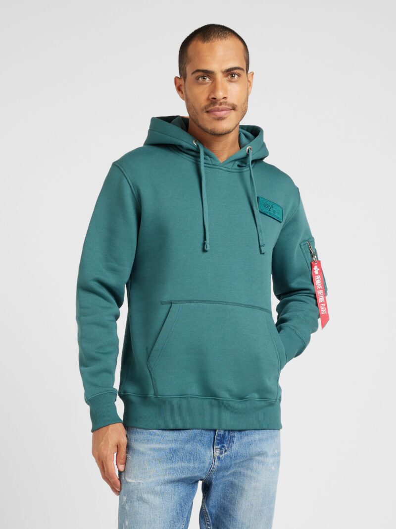 ALPHA INDUSTRIES Bluză de molton  verde smarald