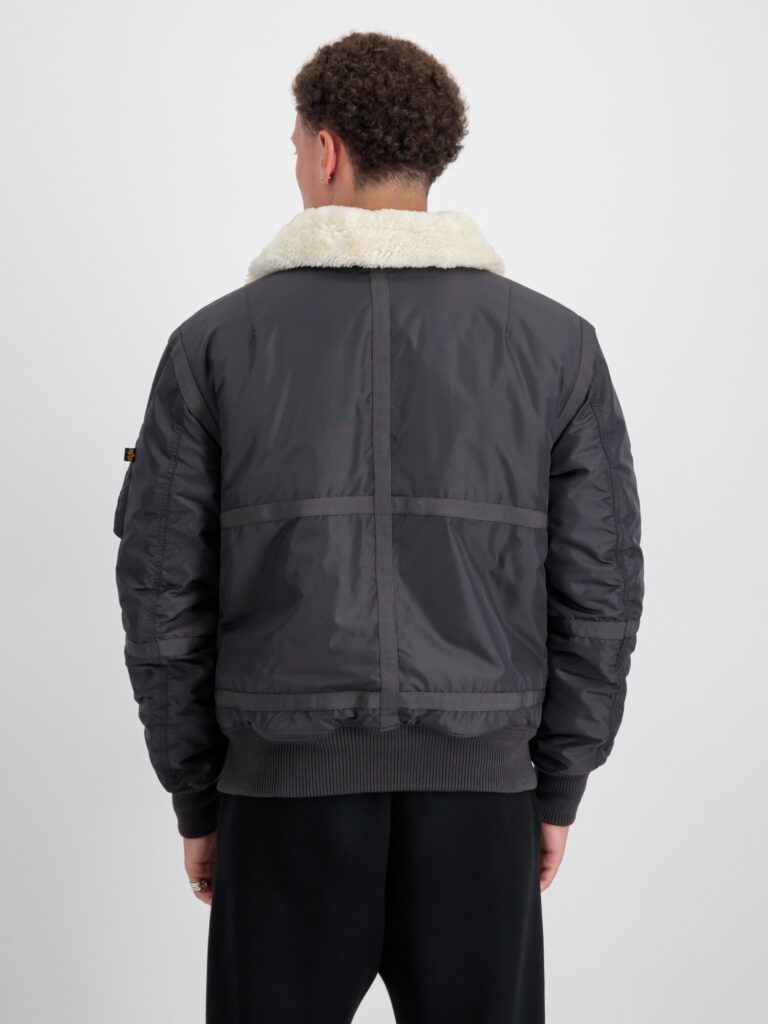 Original ALPHA INDUSTRIES Geacă de iarnă 'B15-3 TT'  bej / gri metalic / roșu / negru