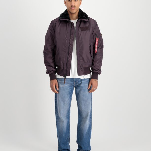 ALPHA INDUSTRIES Geacă de iarnă 'B15-3 TT'  mov închis / roșu / negru / alb preţ