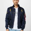 ALPHA INDUSTRIES Geacă de primăvară-toamnă 'Falcon II'  bleumarin / galben / negru