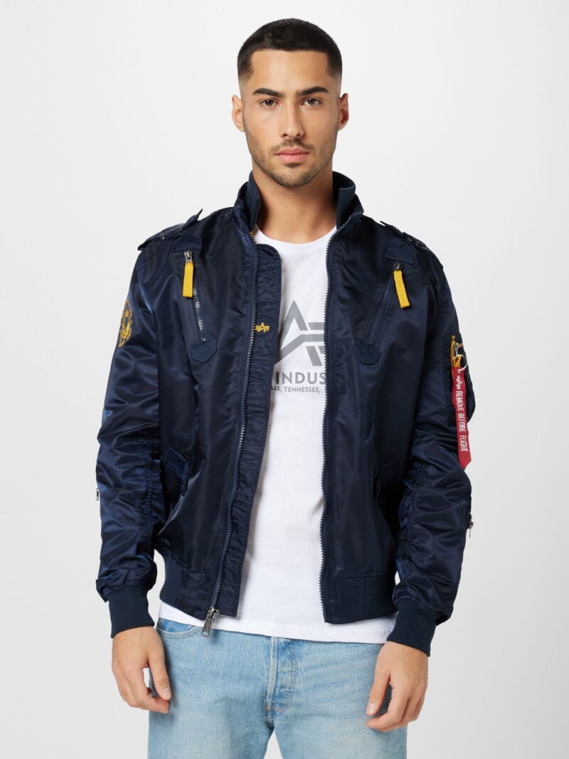 ALPHA INDUSTRIES Geacă de primăvară-toamnă 'Falcon II'  bleumarin / galben / negru