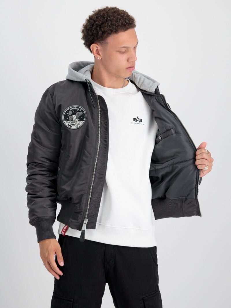 Cumpăra ALPHA INDUSTRIES Geacă de primăvară-toamnă 'MA-1 VF'  gri închis / gri amestecat / negru / alb