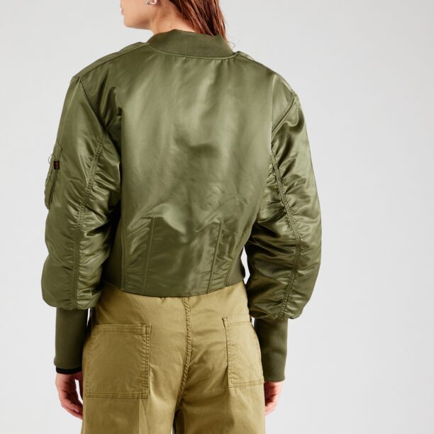 ALPHA INDUSTRIES Geacă de primăvară-toamnă 'MA-1'  oliv / roșu / alb preţ